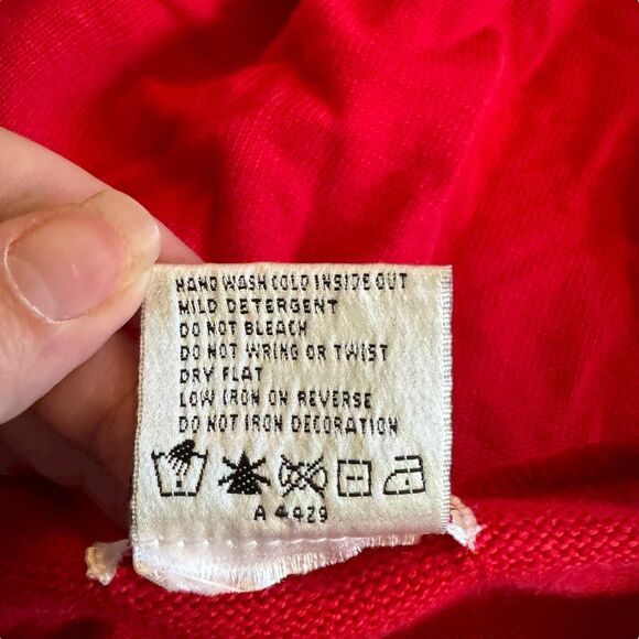 Ladies Christmas Sweater Puppies Dog Pug Golden Poodle Quaker Factory 3X Red - Picture 14 of 14